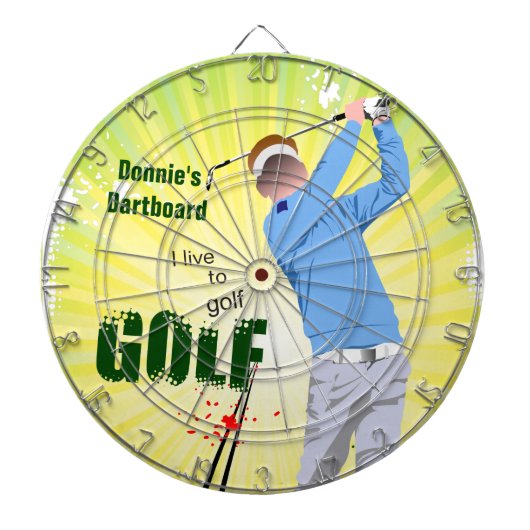Persoonlijk leef ik tot Golf Golfer-dartboard Dartbord (Voorkant)