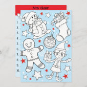 Persoonlijk leeslogboek voor de klas COLOR IT Feestdagenkaart (Voorkant / Achterkant)