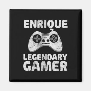 Persoonlijk Legendarisch Gamer Shirt Enrique Naam Magneet
