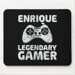 Persoonlijk legendarisch gamer-shirt Enrique Naam Muismat