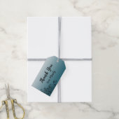 Persoonlijk leisteen blauw Dank u Labels Cadeaulabel (Met Touw)