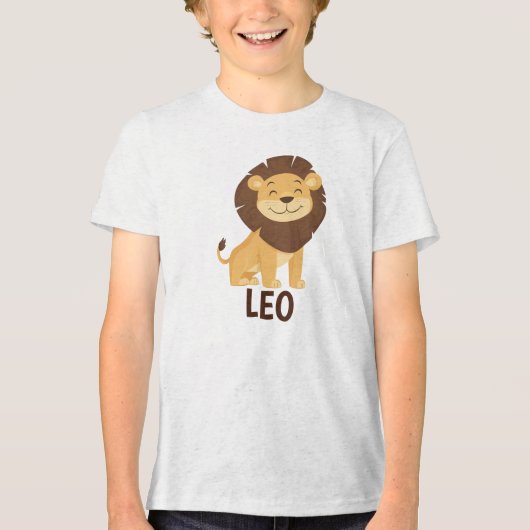 Persoonlijk Leo-sterrenbeeld Tri-Blend Shirt (Voorkant)