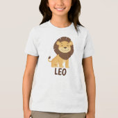 Persoonlijk Leo-sterrenbeeld Tri-Blend Shirt (Voorkant)
