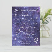 Persoonlijk Leo Zodiac sterrenstelsel Feest Kaart (Staand voorkant)