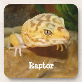 Persoonlijk Leopard Gecko Lizard Bier Onderzetter (Voorkant)