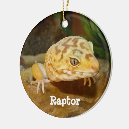Persoonlijk Leopard Gecko Lizard Keramisch Ornament (Links)