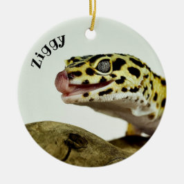 Persoonlijk Leopard Gecko Lizard Keramisch Ornament