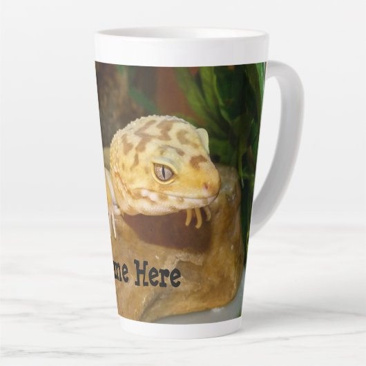Persoonlijk Leopard Gecko Lizard Latte Mok (Rechterhoek)