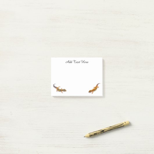 Persoonlijk Leopard Gecko Lizard Post-it® Notes (Op bureau)