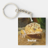 Persoonlijk Leopard Gecko Lizard Sleutelhanger (Voorkant)