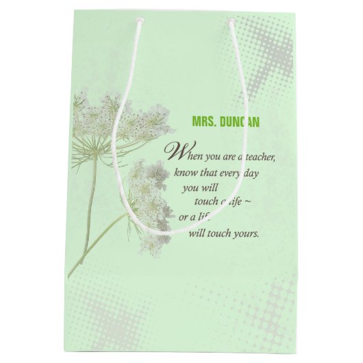 Persoonlijk, Leraar-appreciatiedag Dank u Medium Cadeauzakje (Achterkant)