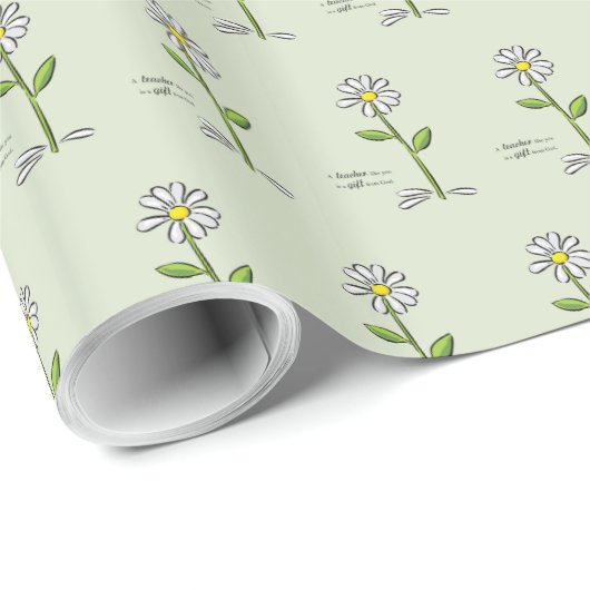 Persoonlijk, leraar Dank je, Religieuze Vloer Cadeaupapier (Rol Hoek)