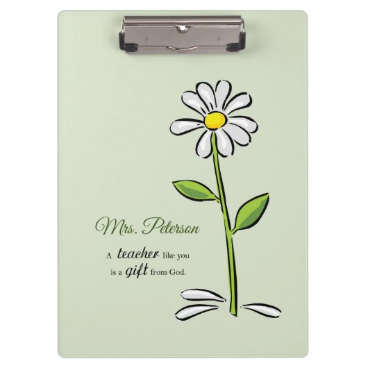 Persoonlijk, leraar Dank je, Religieuze Vloer Klembord (Voorkant)