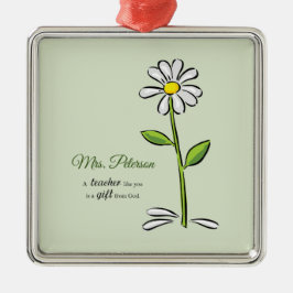 Persoonlijk, leraar Dank je, Religieuze Vloer Metalen Ornament