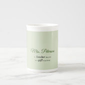 Persoonlijk, leraar Dank je, Religieuze Vloer Porselein Kop (Voorkant)