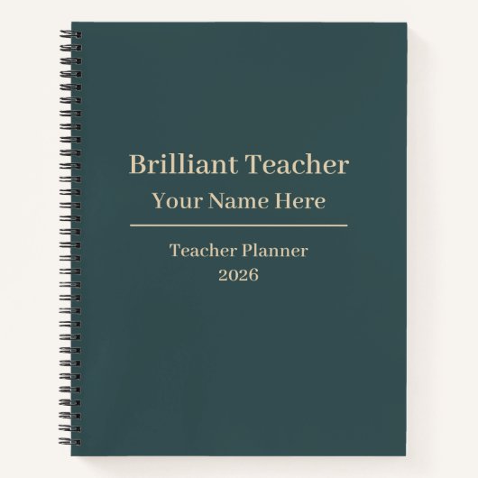 Persoonlijk Leraren Planner Notitieboek 2026 (Voorkant)