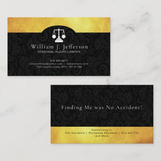 Persoonlijk letsel Advocaat Visitekaartjes (Voorkant / Achterkant)