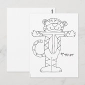 Persoonlijk Letter T Color Me Briefkaart (Voorkant / Achterkant)