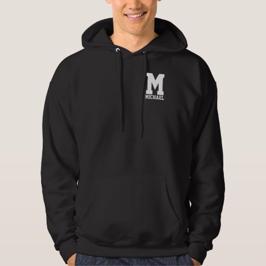 Persoonlijk Letterman Monogram Hoodie (Voorkant)
