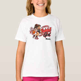 Persoonlijk leuk basketbalmeisje t-shirt