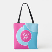 Persoonlijk leuk chic abstracte cirkels kunstpatro tote bag (Achterkant)
