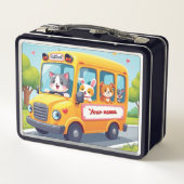 Persoonlijk leuk dier schoolbus ontwerp (Achterkant)