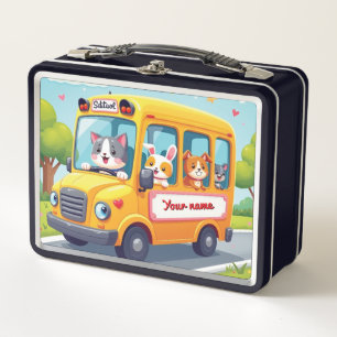 Persoonlijk leuk dier schoolbus ontwerp