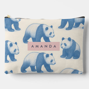 Persoonlijk leuk en schattig pandapatroon etui