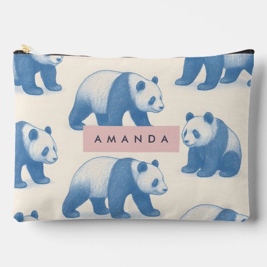 Persoonlijk leuk en schattig pandapatroon etui (Voorkant)