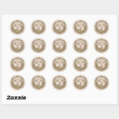 Persoonlijk leuk kat-ex-libris ronde sticker (Vel)