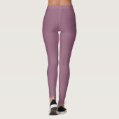 Persoonlijk leuk mauve neutraal patroon monogram leggings (Achterkant)