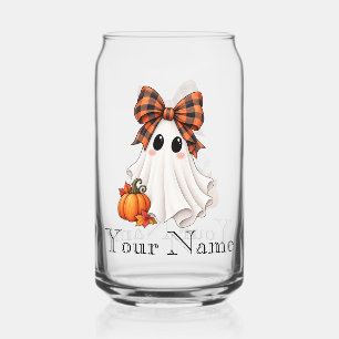 Persoonlijk leuk meisjes spook Halloween kan glas