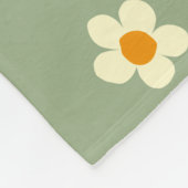 Persoonlijk leuk modern madeliefjespatroon groen fleece deken (Hoek)