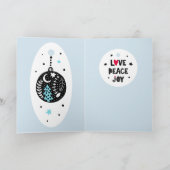 Persoonlijk leuk Scandinavisch Kerst Doodle-orname Kaart (Binnen)