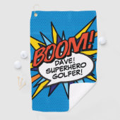 Persoonlijk leuk stripboek BOOM Golfhanddoek (Insitu)