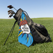Persoonlijk leuk stripboek BOOM Golfhanddoek (Groen)