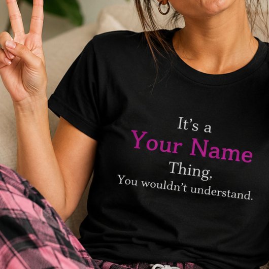 Persoonlijk leuk T-shirt met naam