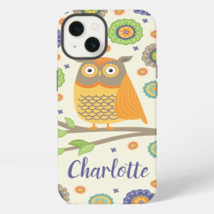 Persoonlijk leuk uilpatroon iPhone 13 hoesje