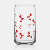 persoonlijk leuk Valentijnsgeschenk - rode harten Blikvorm Glas (Links)