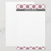 PERSOONLIJK leuke grote polka dot glitter baby roz Briefpapier (Voorkant / Achterkant)