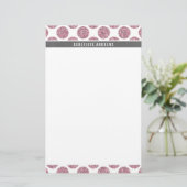 PERSOONLIJK leuke grote polka dot glitter baby roz Briefpapier (Staand voorkant)