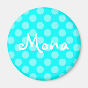 Persoonlijk licht aqua polka stippen magneet