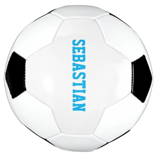 Persoonlijk lichtblauw aangepaste sportteam voetbal (Gedraaid)