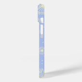 Persoonlijk lichtblauw bloemen- en paardenbloempat Case-Mate iPhone case (Achterkant / Links)