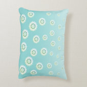 Persoonlijk lichtblauw bloemmotief accent kussen (Achterkant (Verticaal))