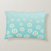 Persoonlijk lichtblauw bloemmotief accent kussen (Achterkant)