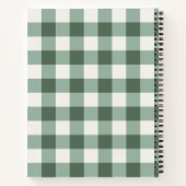 Persoonlijk Lichtgroen Gingham Notitieboek van hog (Achterkant)