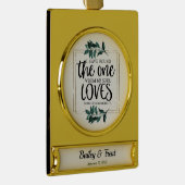 Persoonlijk lied van Solomon 3:4 Verguld Banner Ornament (Rechts)