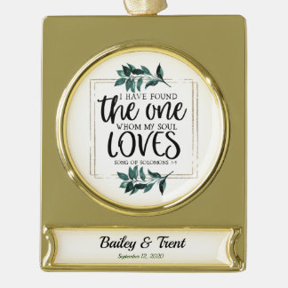 Persoonlijk lied van Solomon 3:4 Verguld Banner Ornament