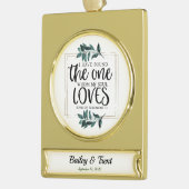 Persoonlijk lied van Solomon 3:4 Verguld Banner Ornament (Links)